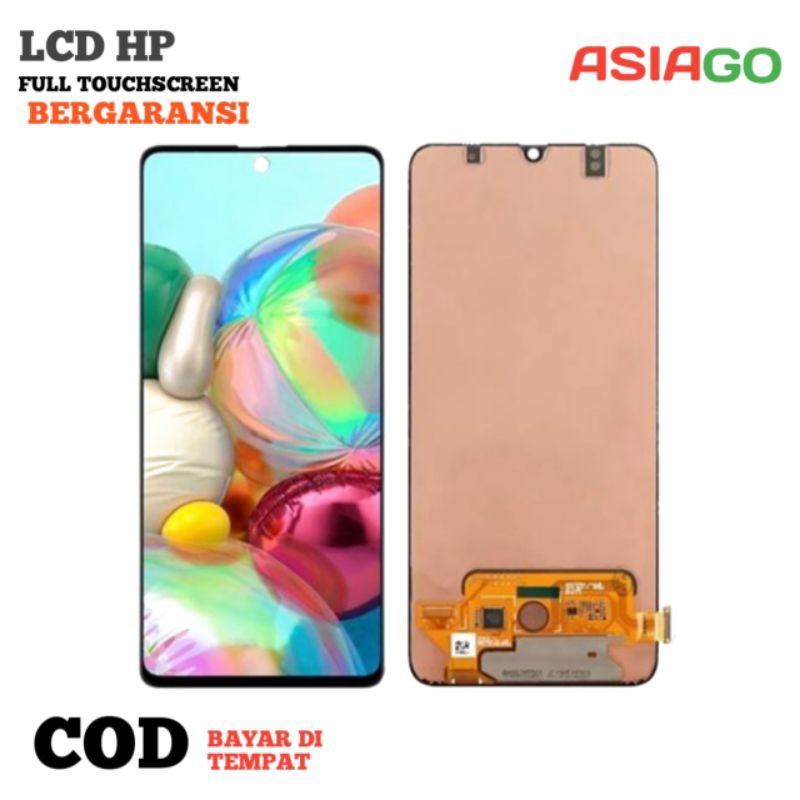 (ORIGINAL) LCD SAMSUNG GALAXY A71 AMOLED / A715 /A715F SMALL FINGGERPRINT FULLSET Touchscreen ORI