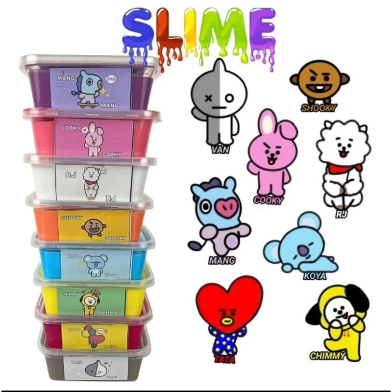 Slime bts murah 200 grm Slime tofu BTS SLIME Slime Bts Bt21