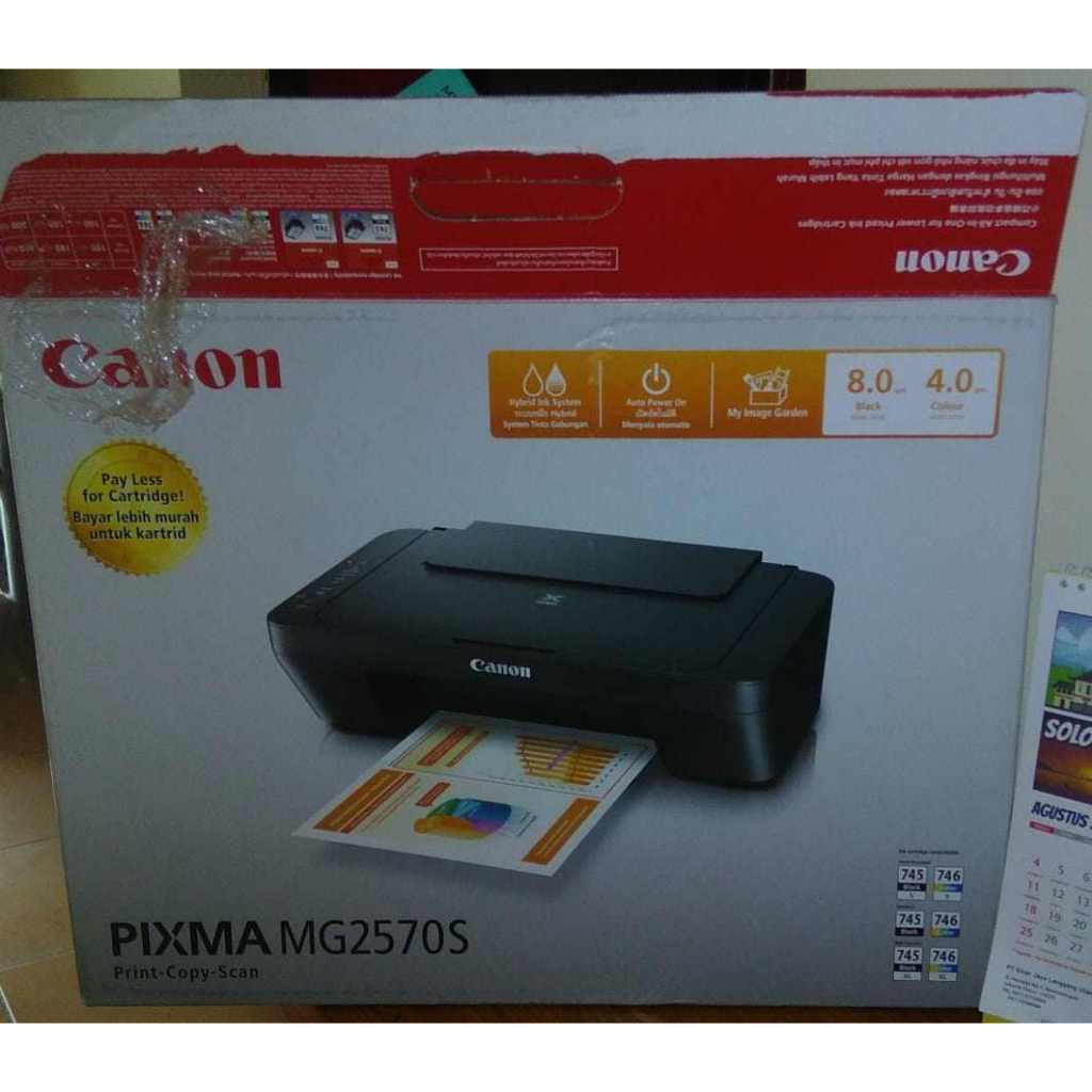 Printer Canon PIXMA MG2570S Print-Copy-Scan PIXMA MG2570S Second dus buku Normal Siap Pakai