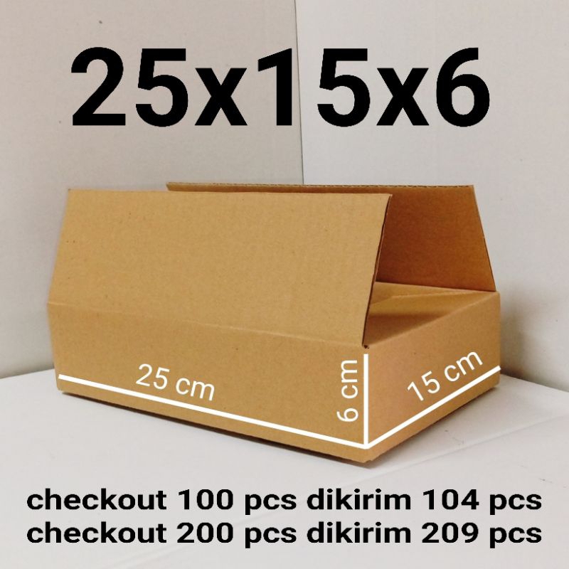 

Kardus Packing Karton Box Polos Ukuran 25x15x6