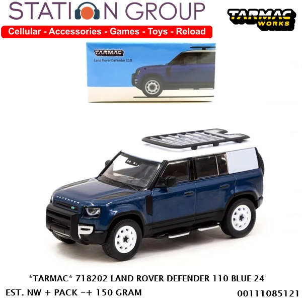 TARMAC 718202 LAND ROVER DEFENDER 110 BLUE 24 - DIECAST