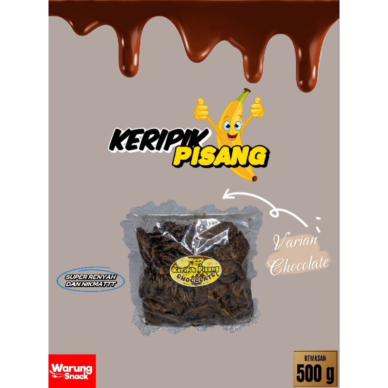 

Kripik Pisang Chocolate Renyah Snack Food Bikin Nagih Camilan