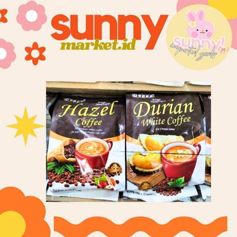 

SUNNYMARKET - COPPO COFFEE KOPI INSTAN INSTANT WHITE COFFEE DURIAN / HAZEL WHITE COFFEE IMPORT 456 GR