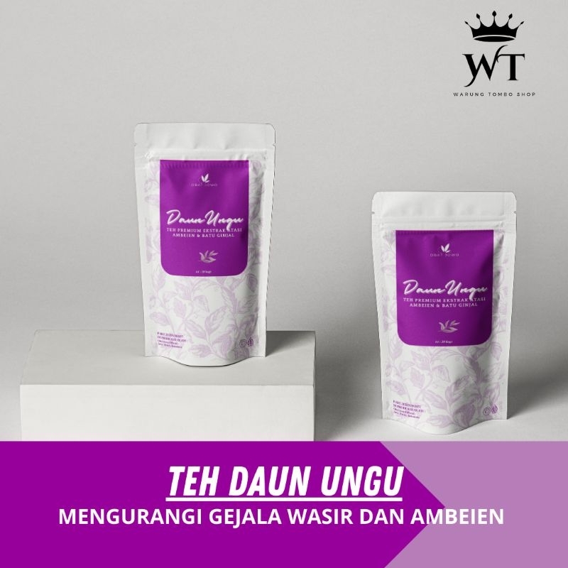 Teh Celup Daun Ungu Teh Obat Herbal Wasir Teh Herbal Pelancar Haid Teh Obat Ambeien Obat Sembelit Te