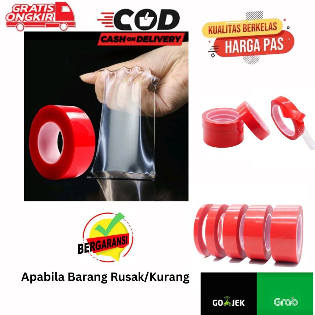 Double Tape Tip  Bening 3m Lem Super Kuat Acrylic Anti Air Transparan