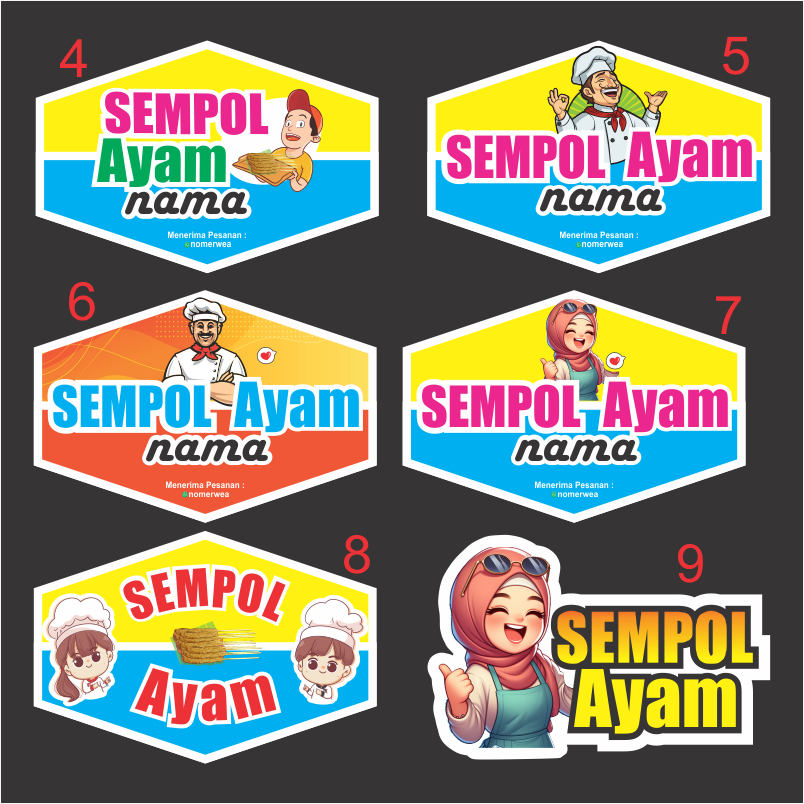 

Stiker sempol ayam
