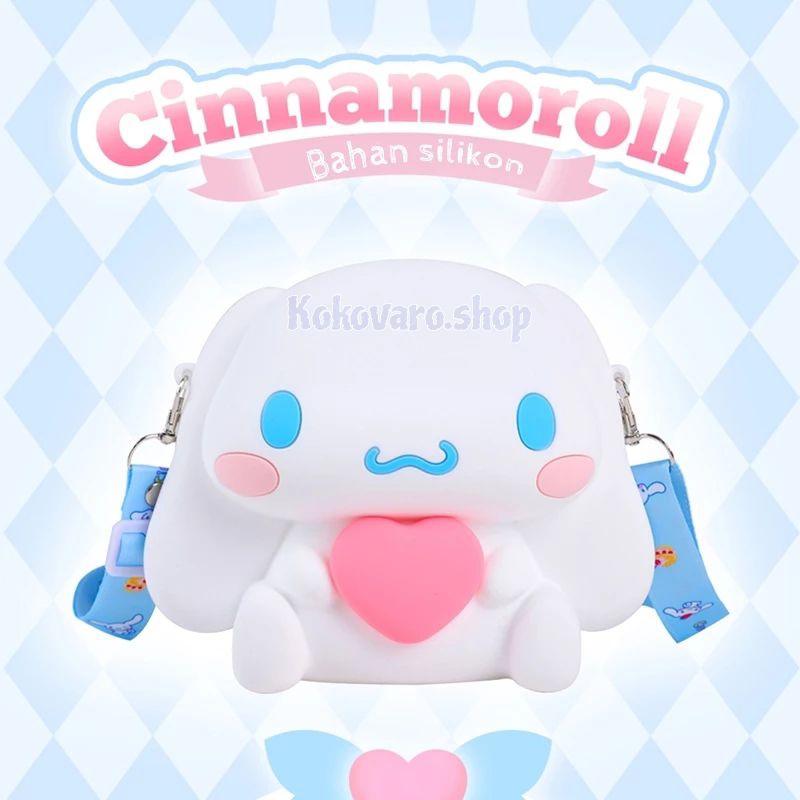 Tas cinamorol silikon selempang / tas sanrio selempang / tas cinamorroll / CINNAMOROLL silicon