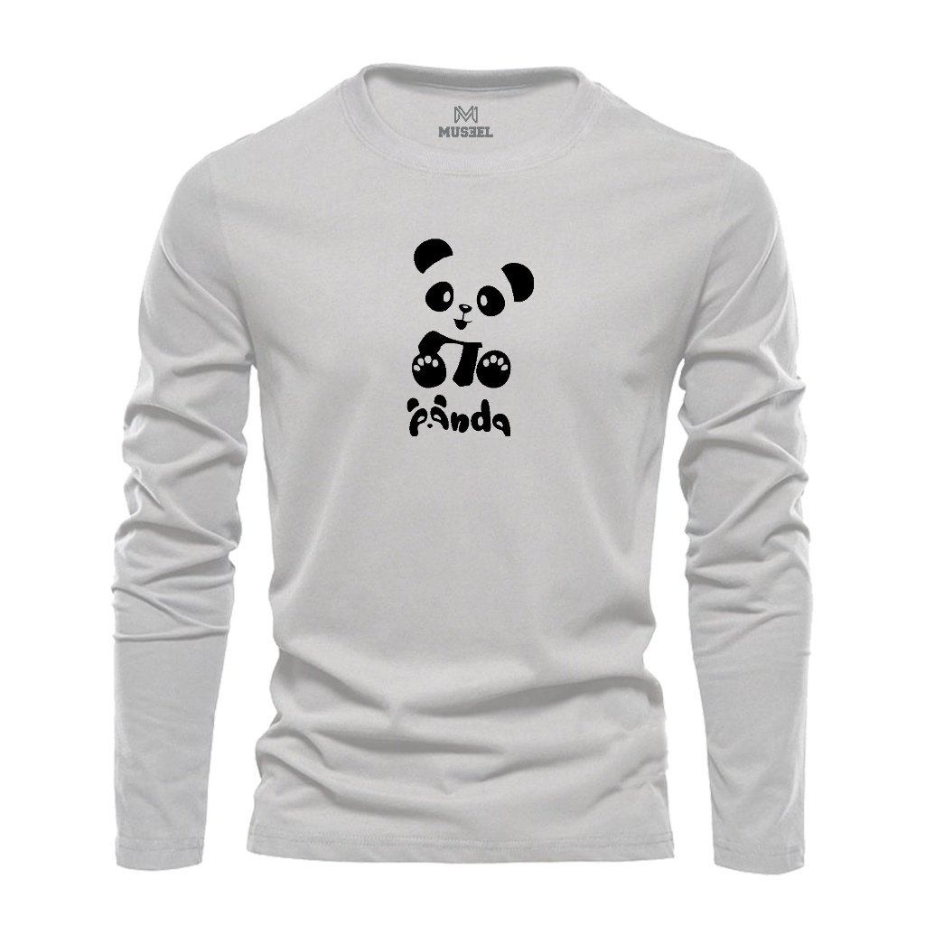 Cod Kaos Distro PANDA Premium Kaos Lengan Panjang Kaos Couple Pria  kaos seragam Pria Wanita