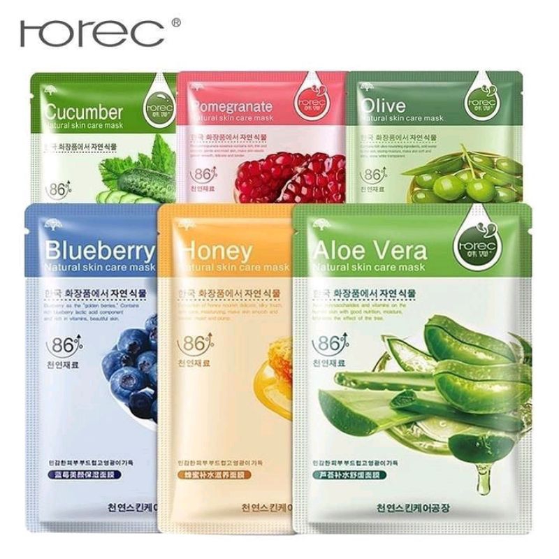 ROREC / HCHANA NATURAL SKIN CARE MASK MASKER SHEET & ROREC SNAIL MASK / MASK SHEET Sheet Mask Natura