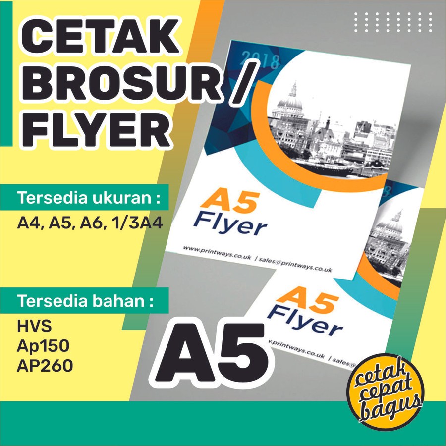 

Brosur/Cetak Brosur/Flyer - A5 15cmx21cm|1 Sisi|Murah|Colour/Warna