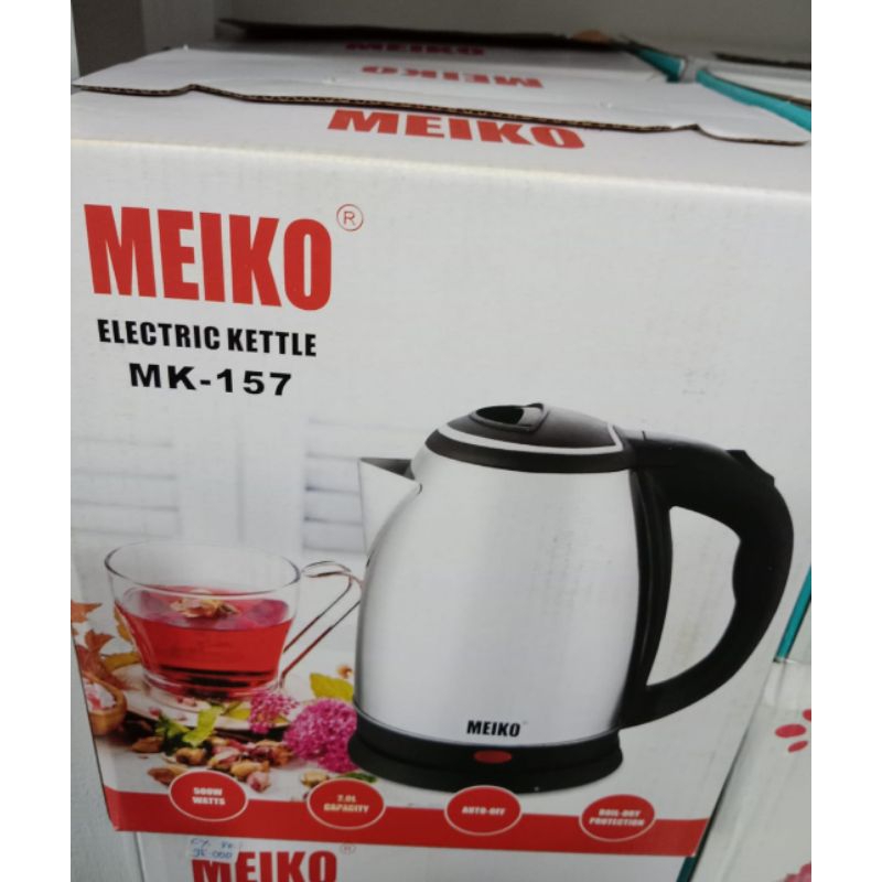 Electric Kettle Meiko MK-157 Teko Listrik Stainless 2Liter Original
