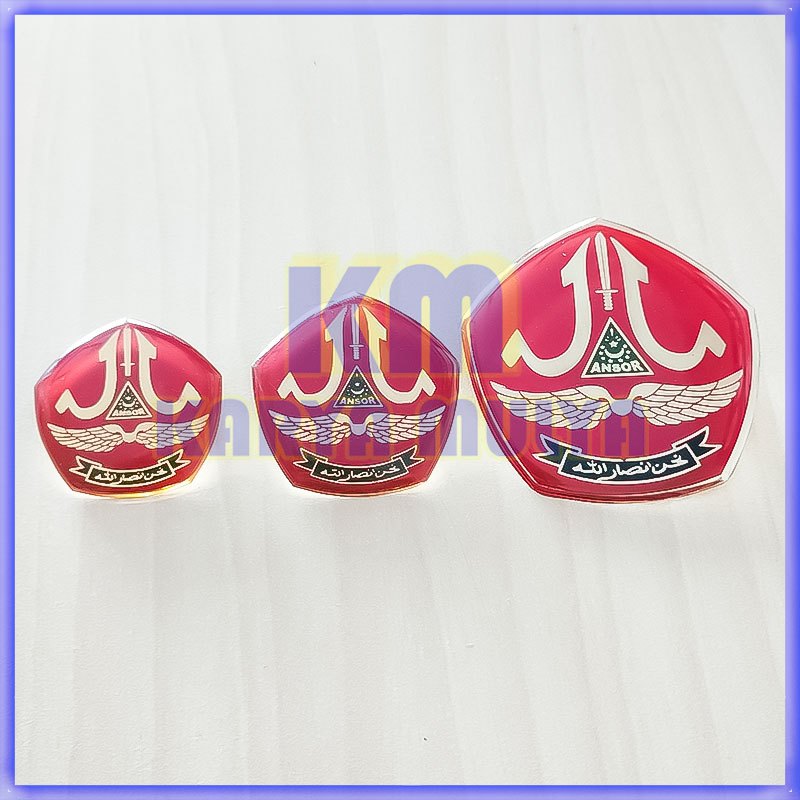 Pin Banser Ansor Warna Merah Pin Bros Ansor Banser Bahan Logam - Karya Mulya