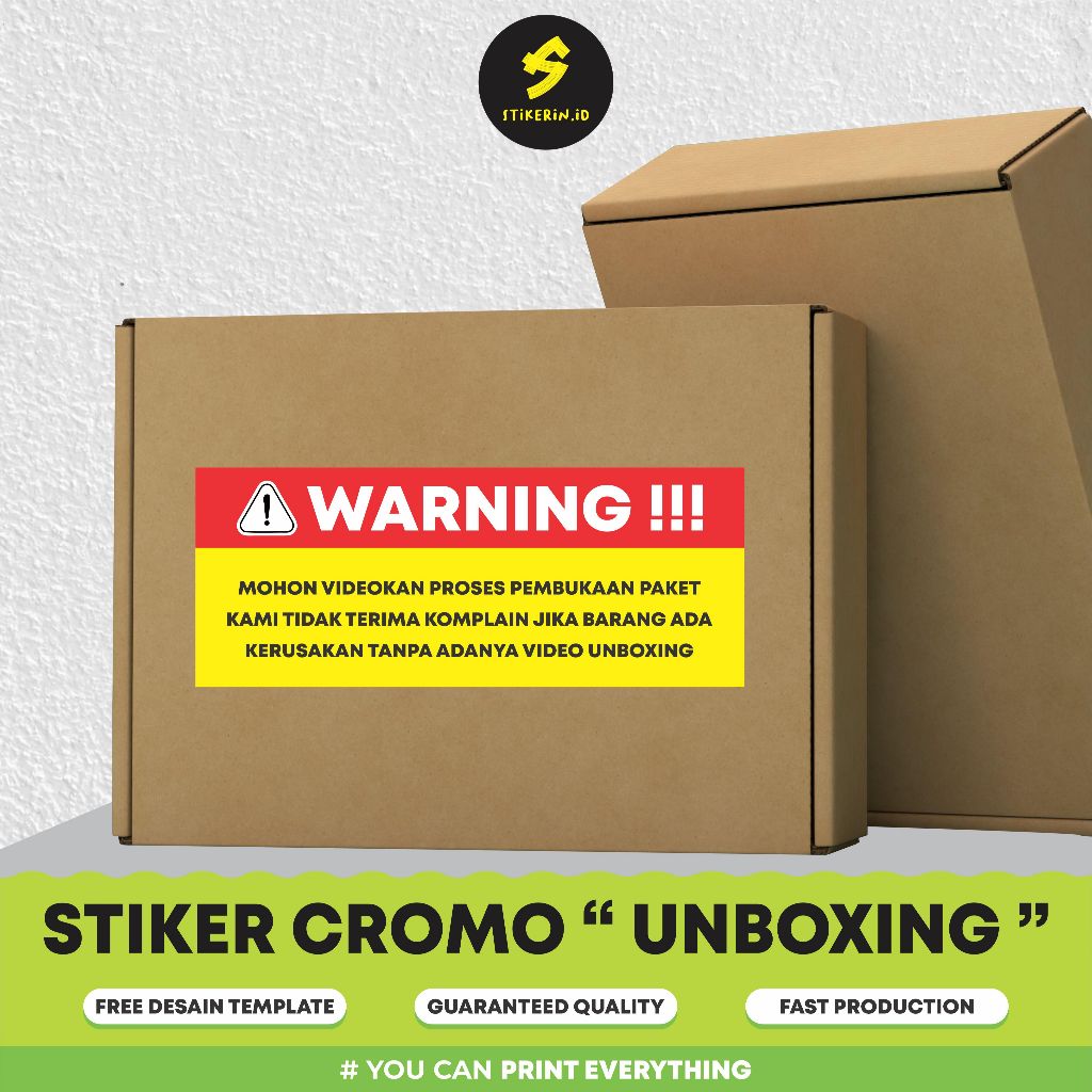 

TERMURAH !!! STIKER VIDEO UNBOXING READYSTOCK