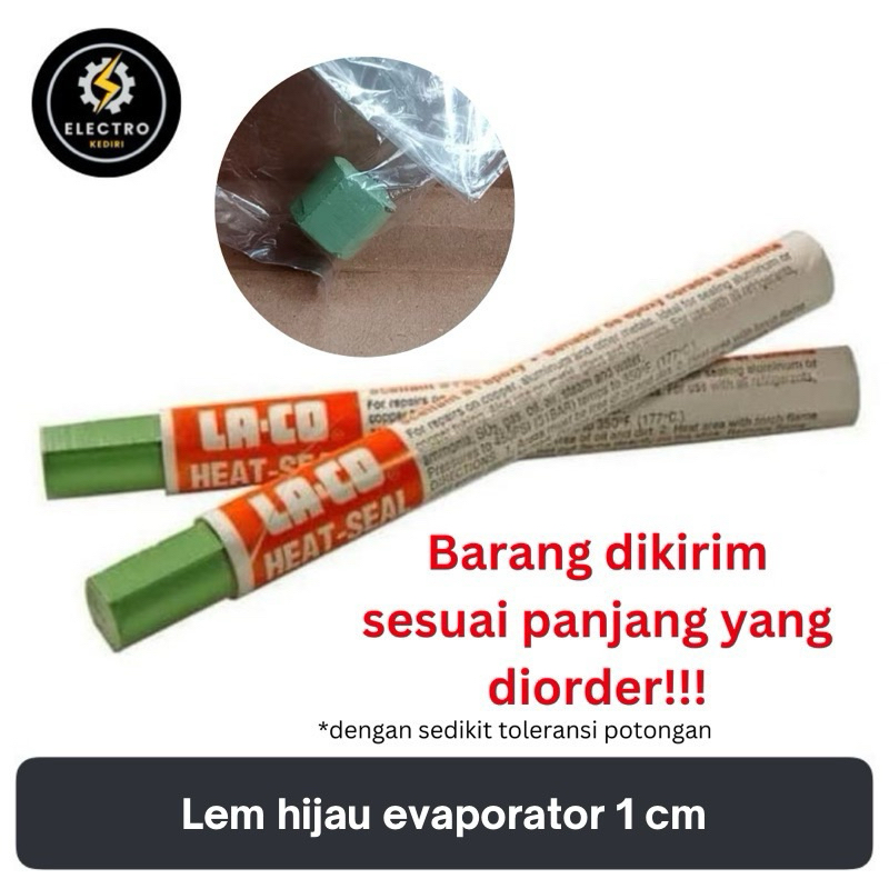 lem hijau evaporator per 1 cm evap kulkas | 1cm lem hijau kapur untuk evab kulkas evap