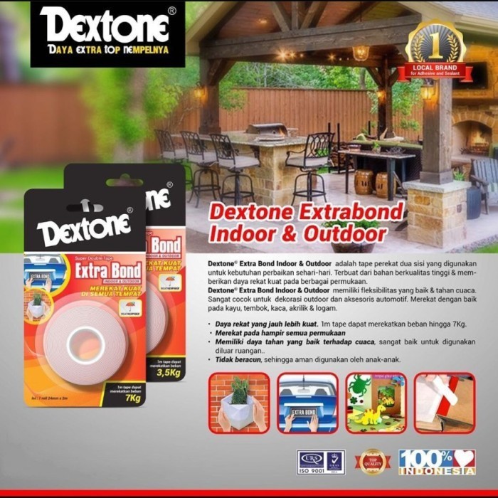 

Double Tip Kuat Double Tape Dextone Extra Bond Tahan Cuaca Outdoor