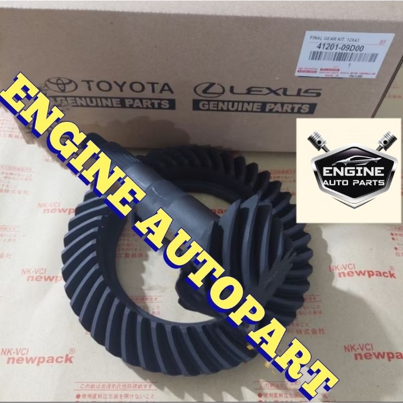 GEAR SET GIGI GARDAN DEPAN CROWN WHEEL TOYOTA HILUX REVO 12X43