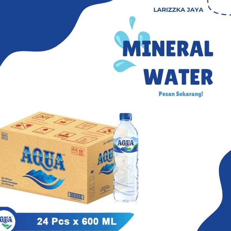 

Aqua tanggung 1 Dus, 600 ml, Air mineral kemasan murah