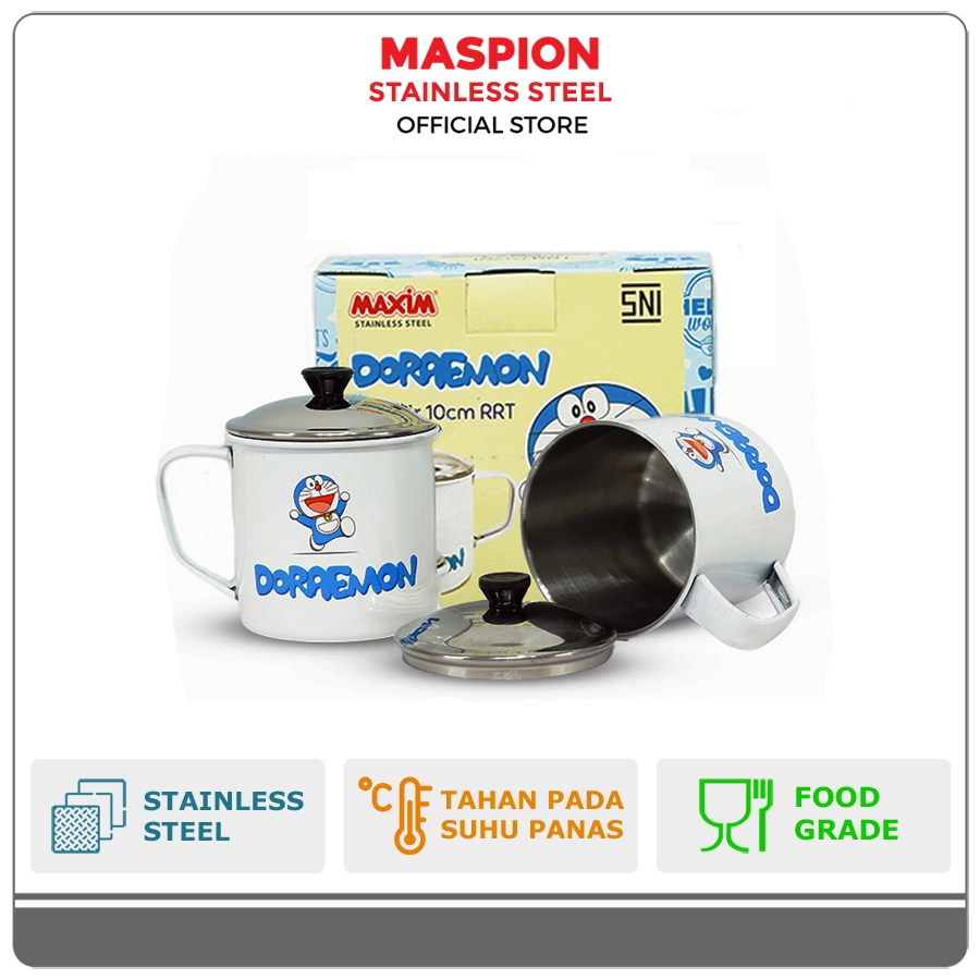 Maspion Gelas Mug Stainless Steel Cangkir RRT Doraemon 10 cm
