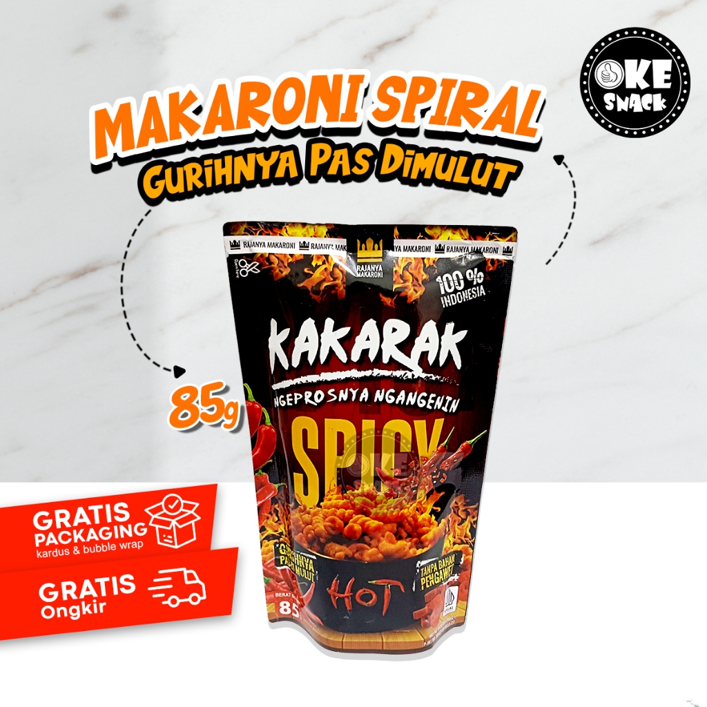 

Makaroni Spiral Super Pedas Makaroni Pedes Spicy 85 gr