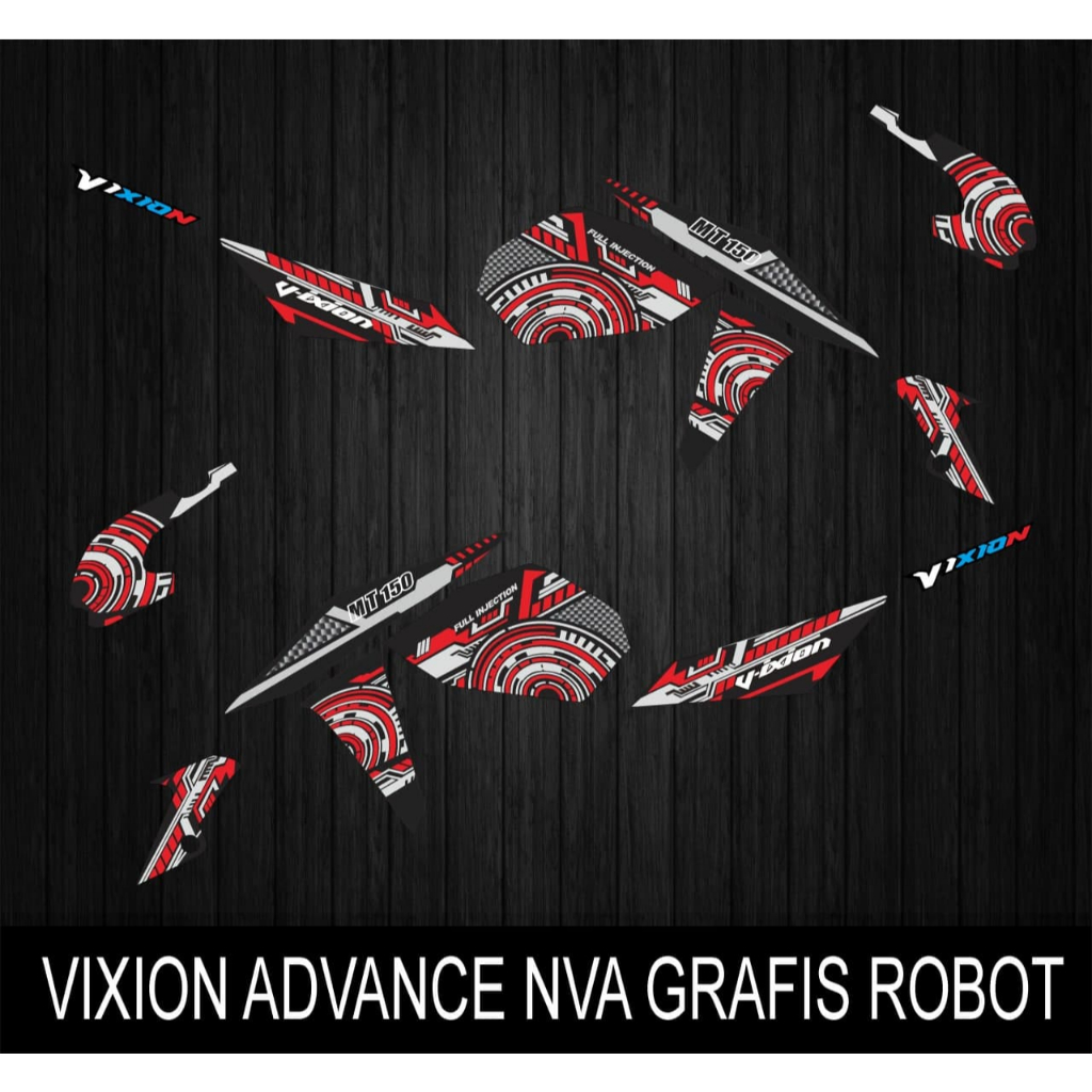STIKER STRIPING LIST MOTOR VARIASI YAMAHA VIXION NEW ADVANCE NVA GRAFIS ROBOT