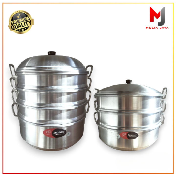 Maspion Panci Lanseng Djawa Susun 3 Susun 4 / Steamer Kukusan Dandang Aluminium Mulya Jaya