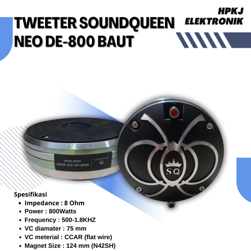 DRIVER TWEETER SOUNDQUEEN NEO DE 800 Tweeter Sound queen DE800 NEO DE-800