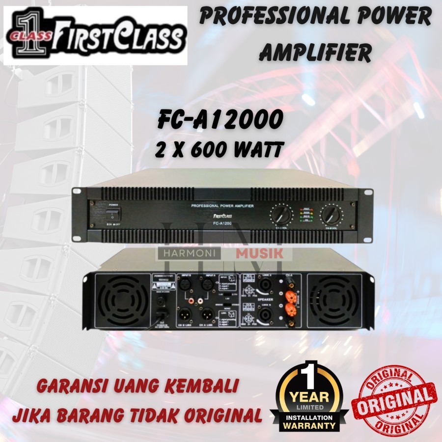 PROFESSIONAL POWER AMPLIFIER FC-A1200 FIRSTCLASS FCA1200|FCA 1200
