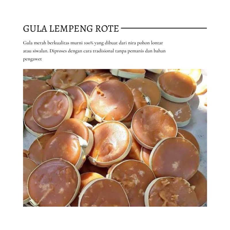 

Gula lempeng khas rote, NTT Gula murni asli 100% tanpa pemanis dan pengawet Tersedia kemasan 500 gram & 1 kilogram