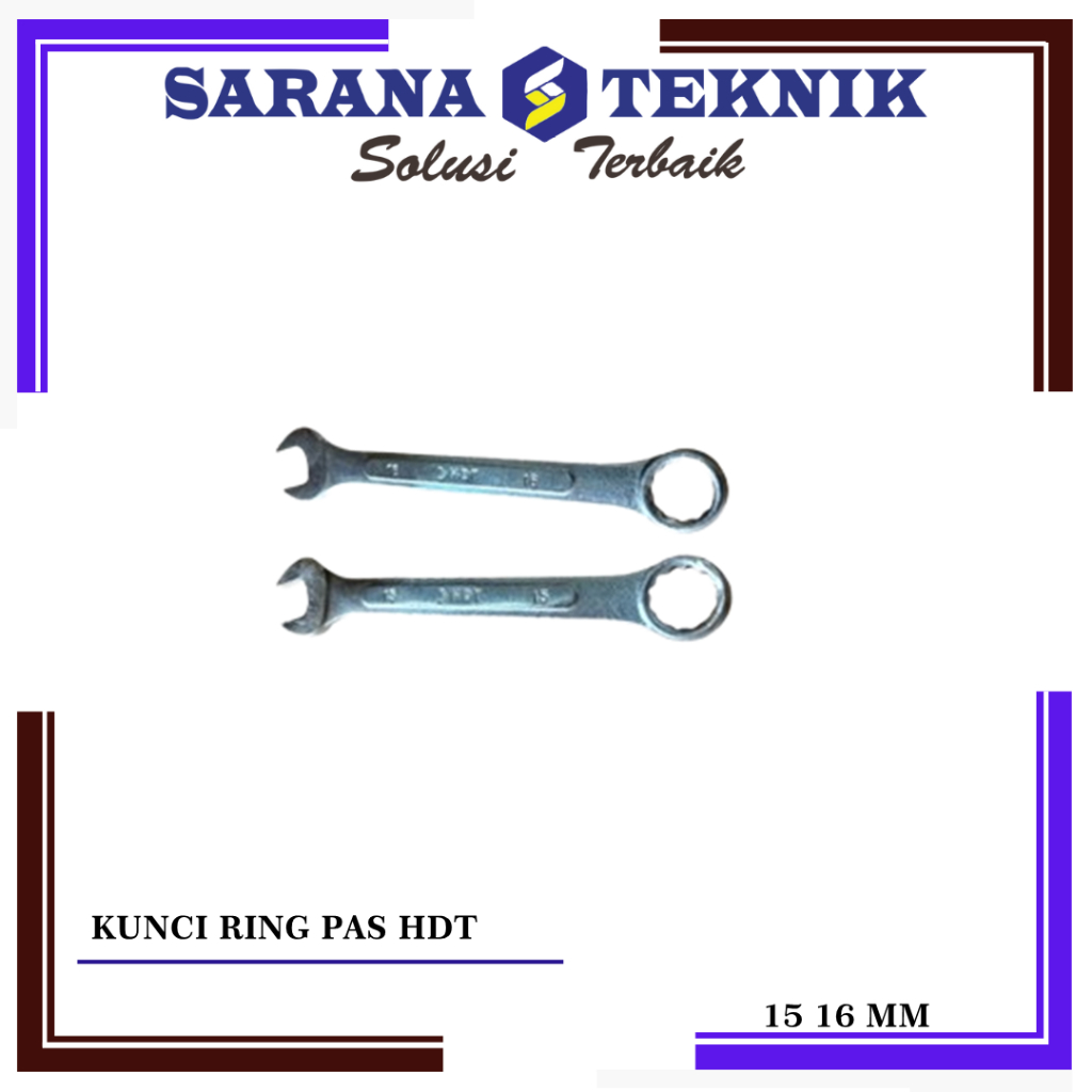 KUNCI RING PAS 15, 16 MM HDT