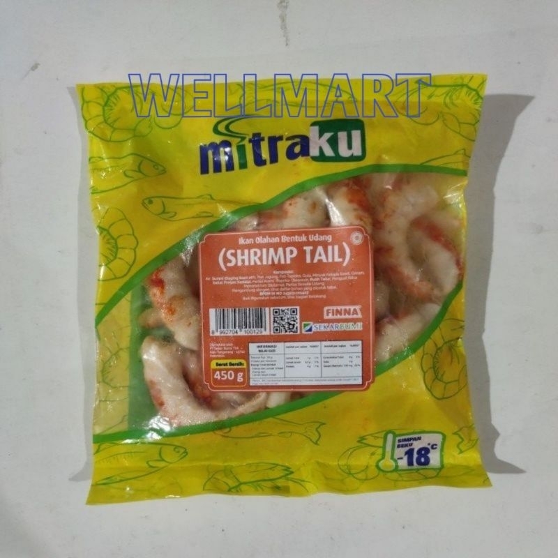 

Mitraku Shrimp Tail 450gr Ikan Olahan Bentuk Udang