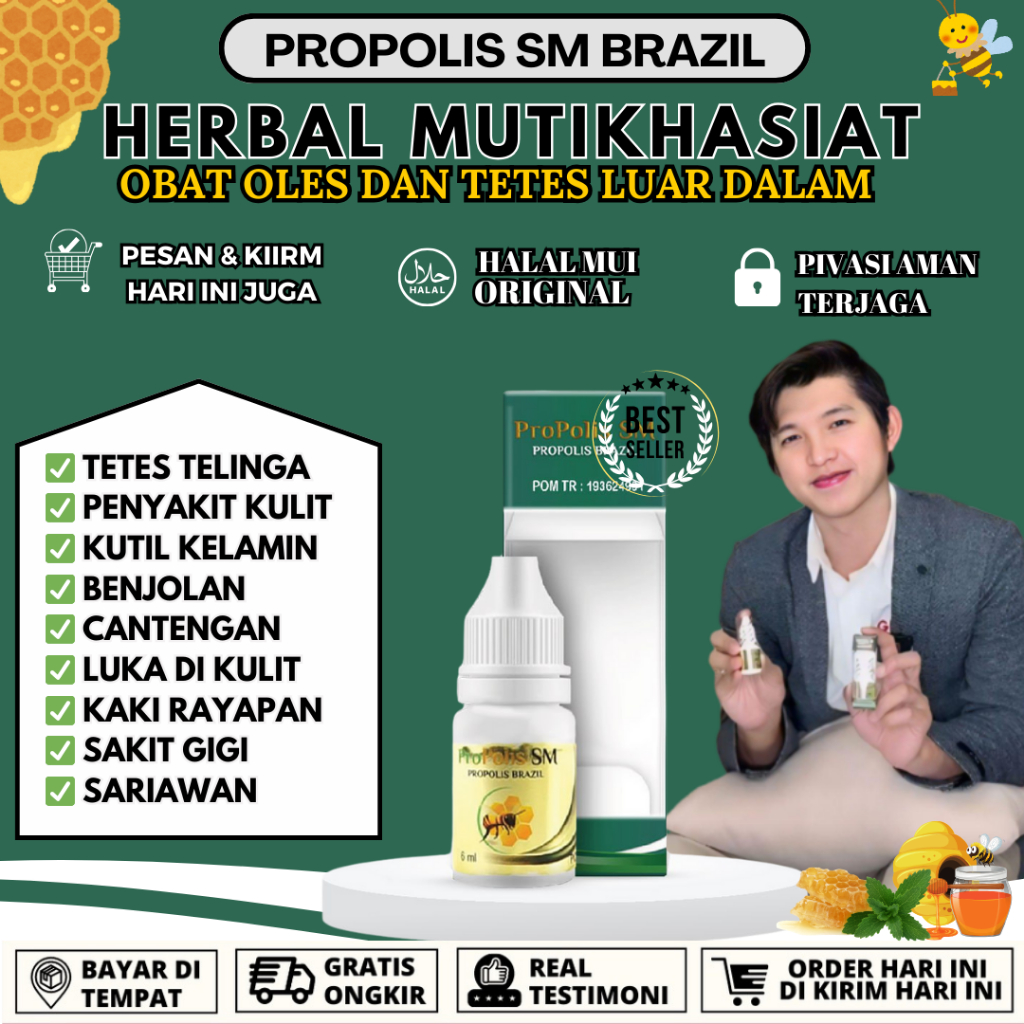 Propolis SM Brazil Obat Propolis Asli Bukan Propolis Melia 100% HALAL Original