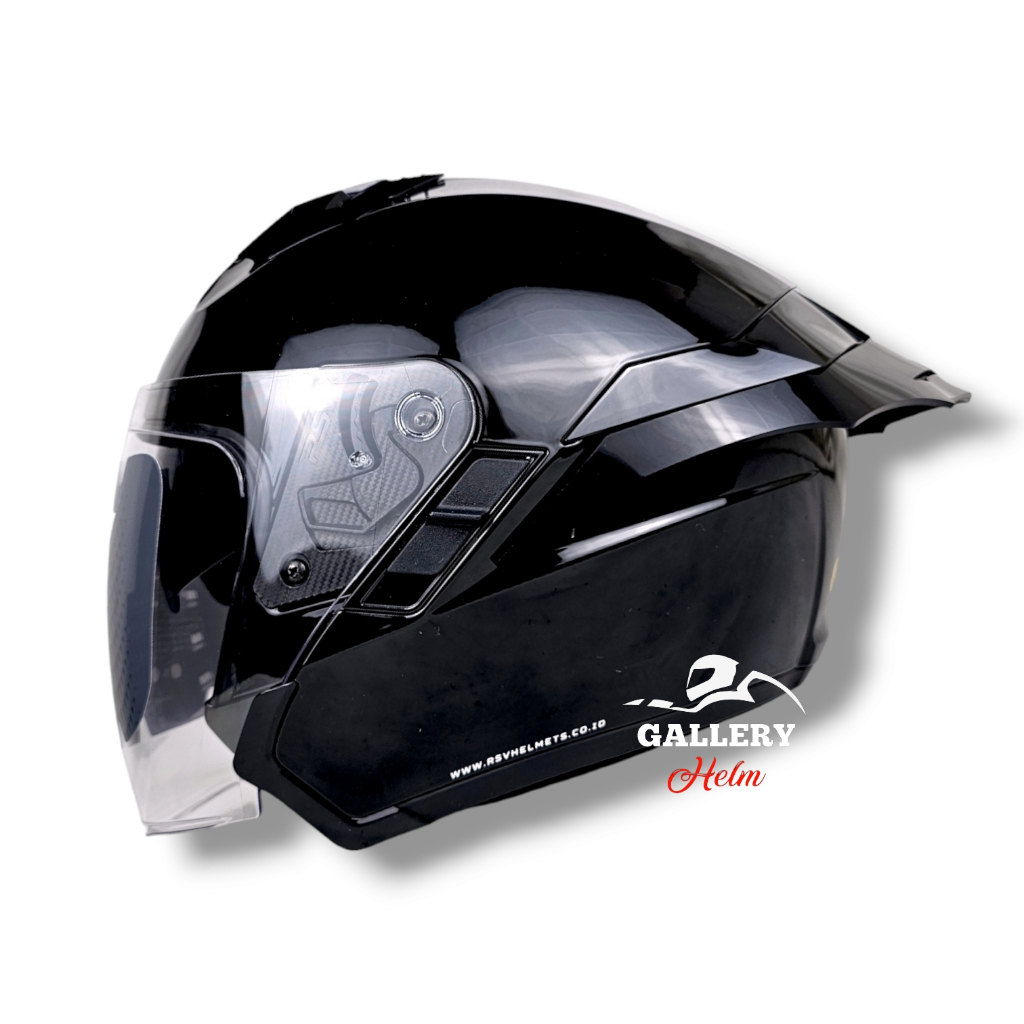 RSV SV300 BLACK GLOSSY PAKET SPOILER / HELM RSV HALF FACE