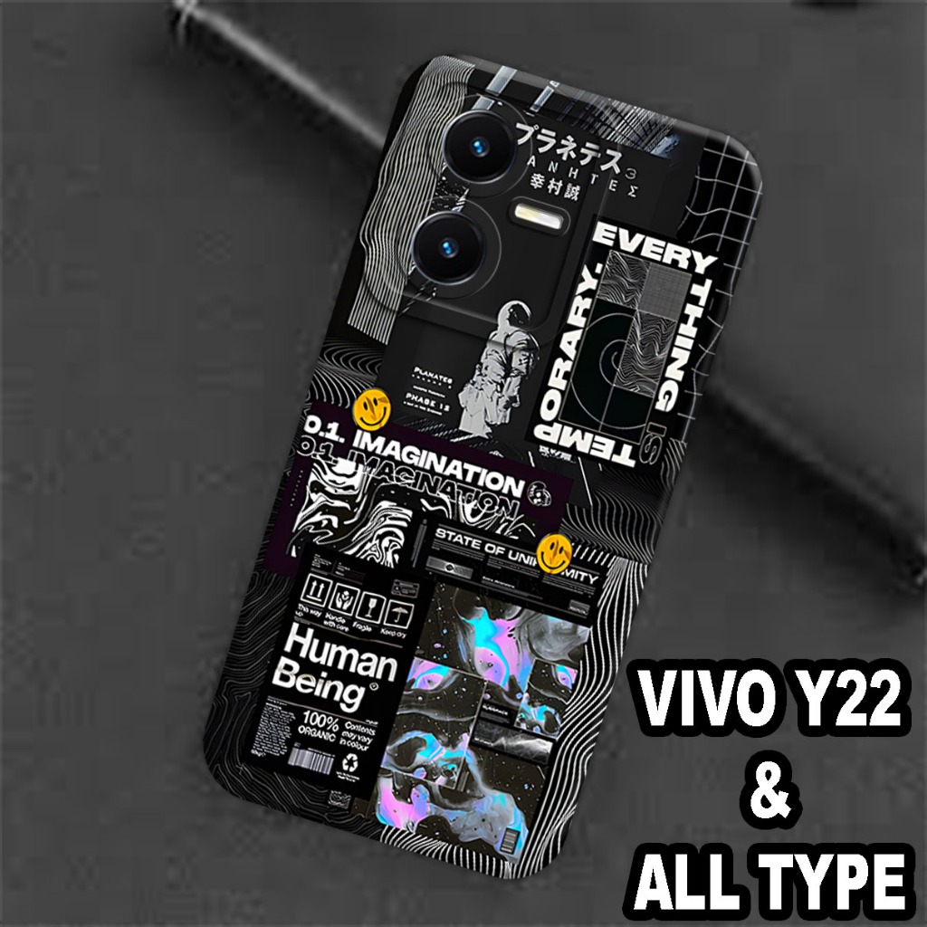 (GC9) Softcase karet Hp VIVO Y22 / Case Cowok / Case VIVO Y22 Silikon Tpu Pro Camera / Kesing VIVO Y