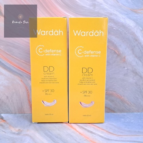 Wardah C-defense DD Cream 20ml Spf30 PA+++ BPOM/alas bedak/foundation glowing/bb krim/dempul