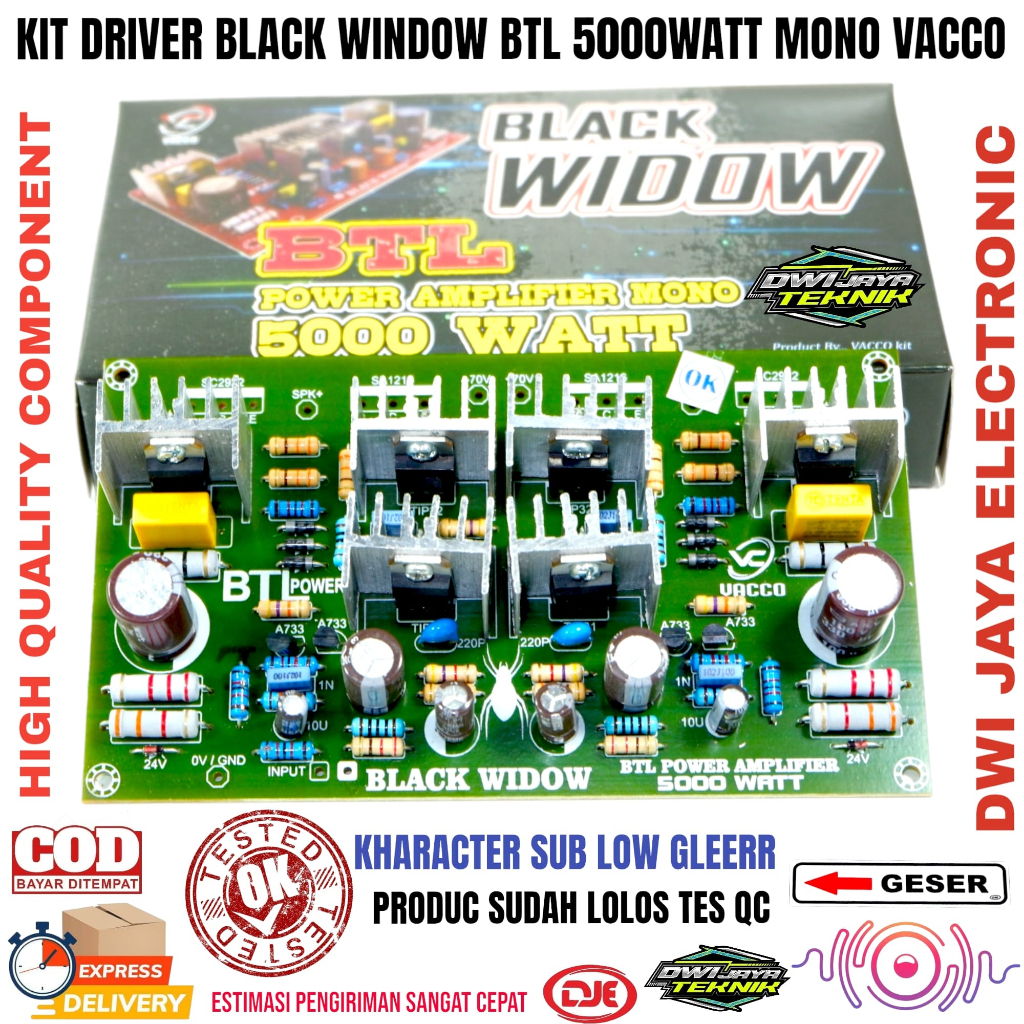 Kit Driver Black widow BTL 5000W Power Amplifier SAFARI BTL Vacco