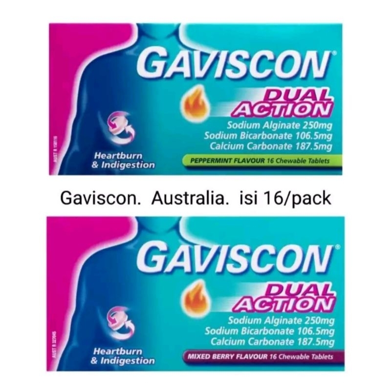 Gaviscon double action chewable gaviscon dual action chewable 1ppn 8 tab