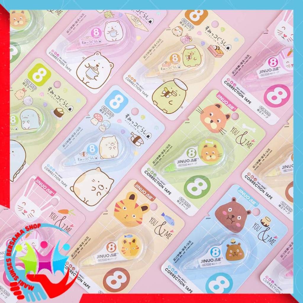 

MSBS Correction Tape 8 Meter Students Stationary School Supplies Multiple Color 8M Karakter Lucu Unicorn Penghapus Pena Roll Kertas Mini