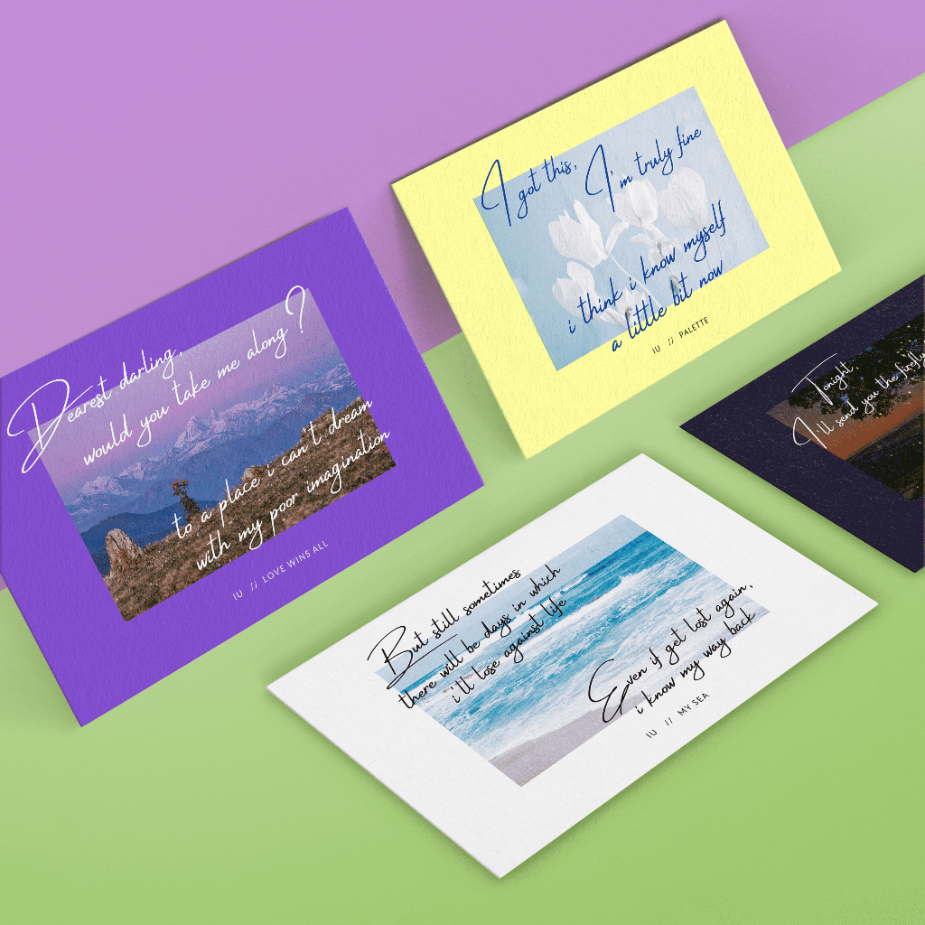 

IU POSTCARD LYRIC A6