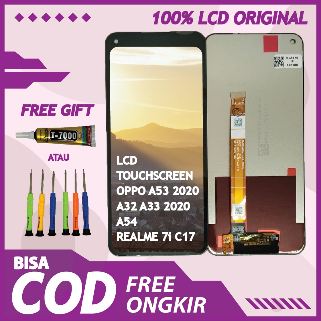 【ORIGINAL 100%】LCD TOUCHSCREEN OPPO A53 2020/ A32/ A33 2020/ A54/ REALME 71 C17 FULLSET TOUCHSCREEN 