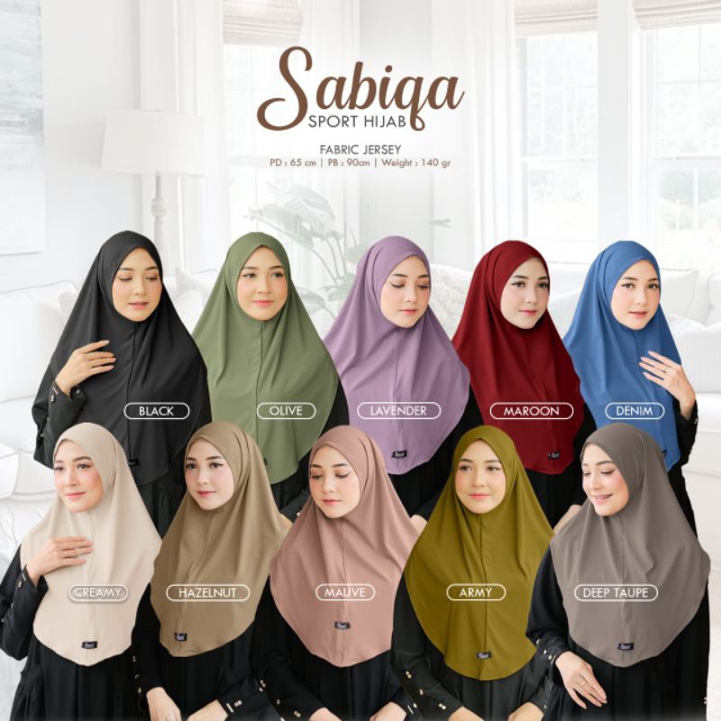 Jilbab Polos Sport Olahraga Sabiqa QuaiL Hijab