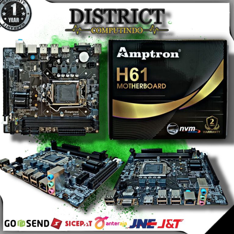 KODE Q77S Motherboard H61 Amptron Socket LGA 1155