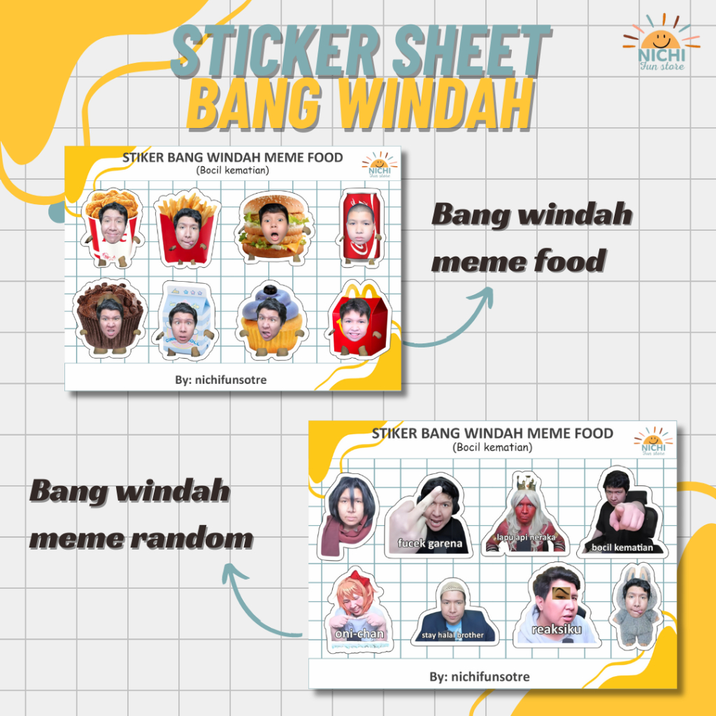 

STIKER SHEET MEME BANG WINDAH