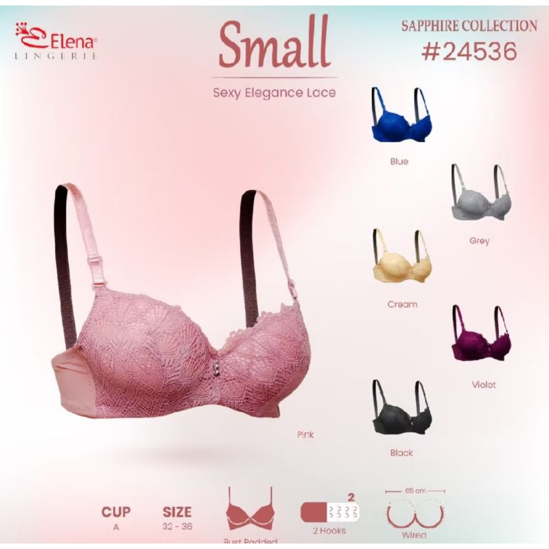 ELENA BRA 24536A | BH ELENA NO 32-36A BERKAWAT BERBUSA RENDA CANTIK