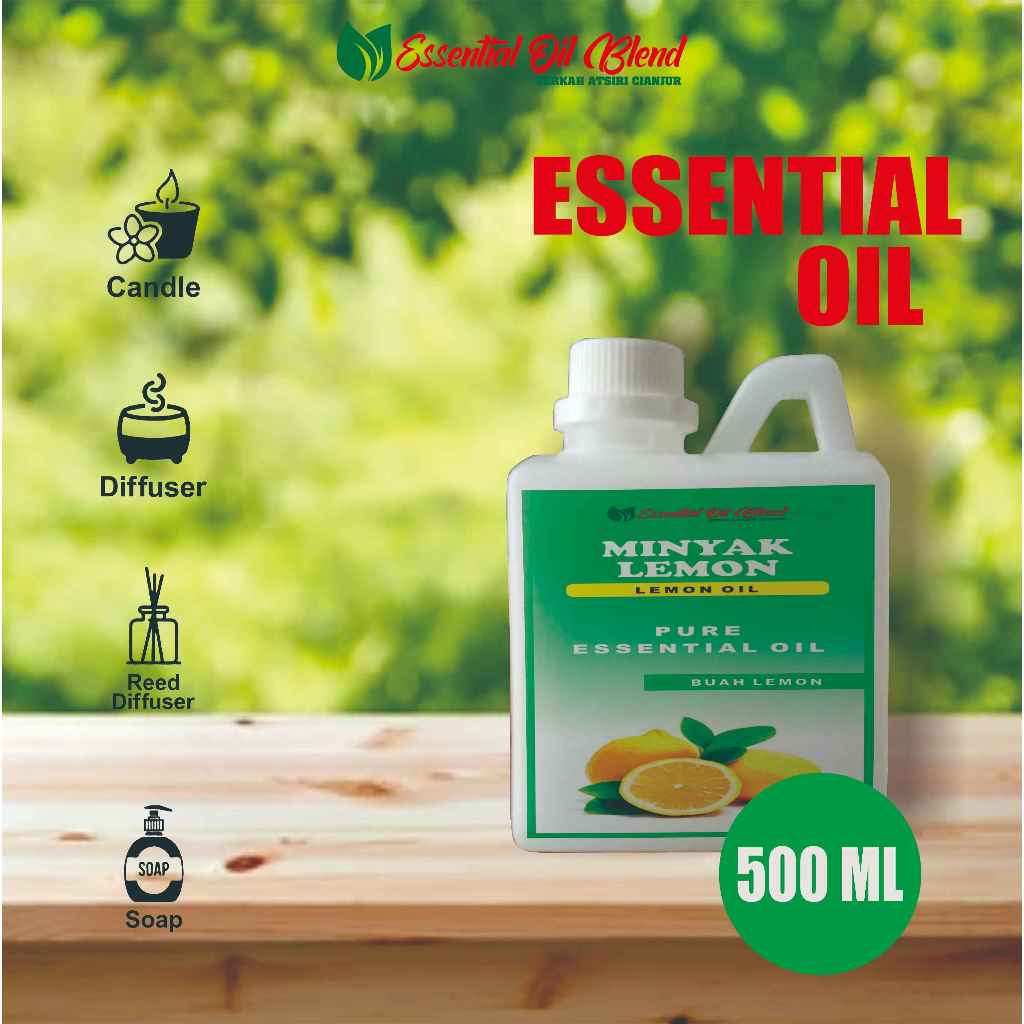 Minyak atsiri Lemon hasil penyulingan Netto : 500ml