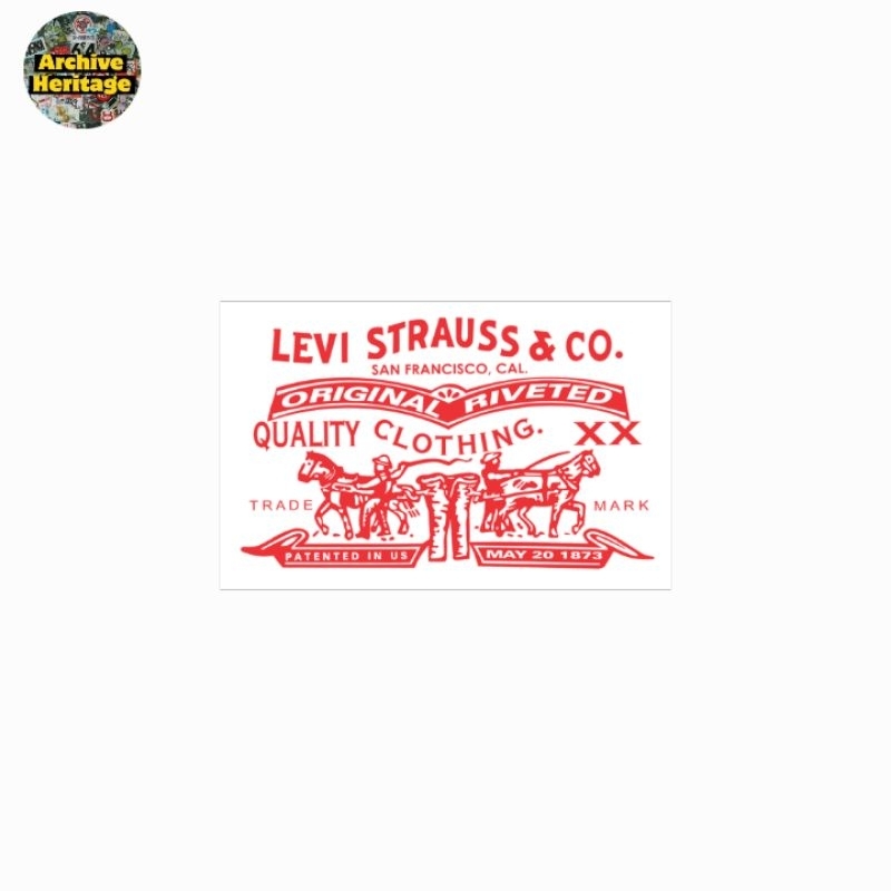 

sticker Levis Strauss & co logo label stiker