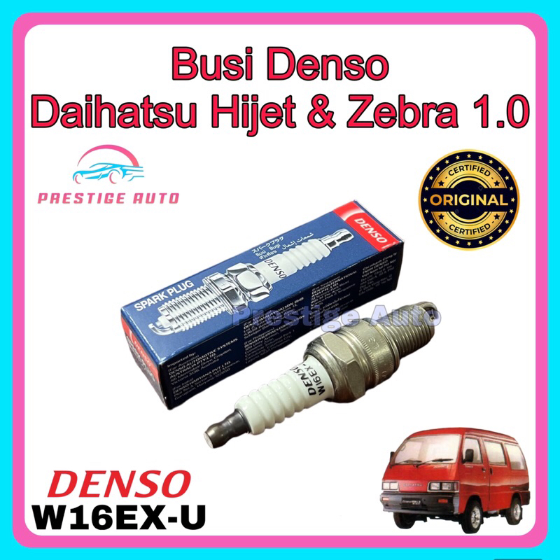 Busi Denso W16EX-U Original Mobil Daihatsu Zebra 1.0 S88 / Hijet 1000 S75 / Charade