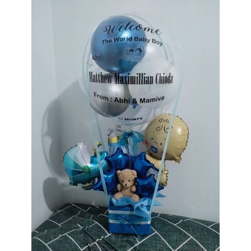 buket baby Newborn bayi balon