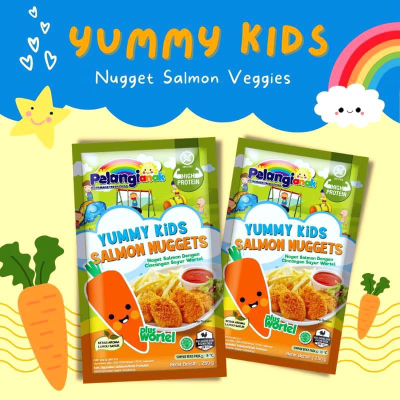 

Pelangi Frozen Food Yummy Nugget Salmon