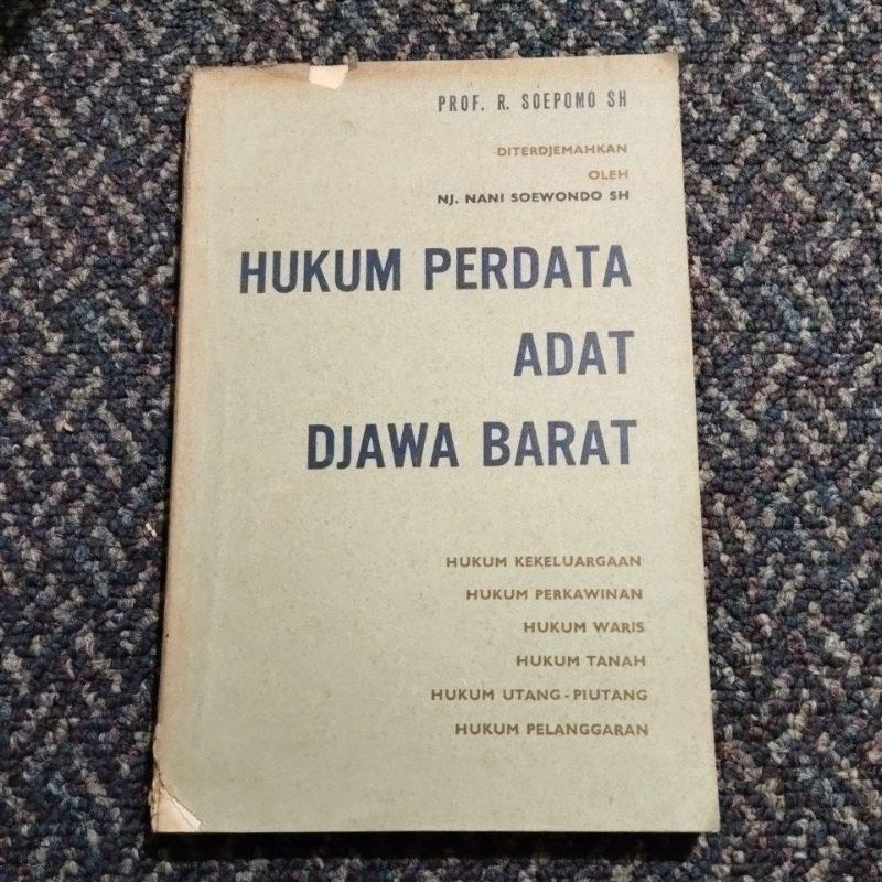 BUKU ORI HUKUM PERDATA ADAT DJAWA BARAT PENERBIT DJAMBATAN