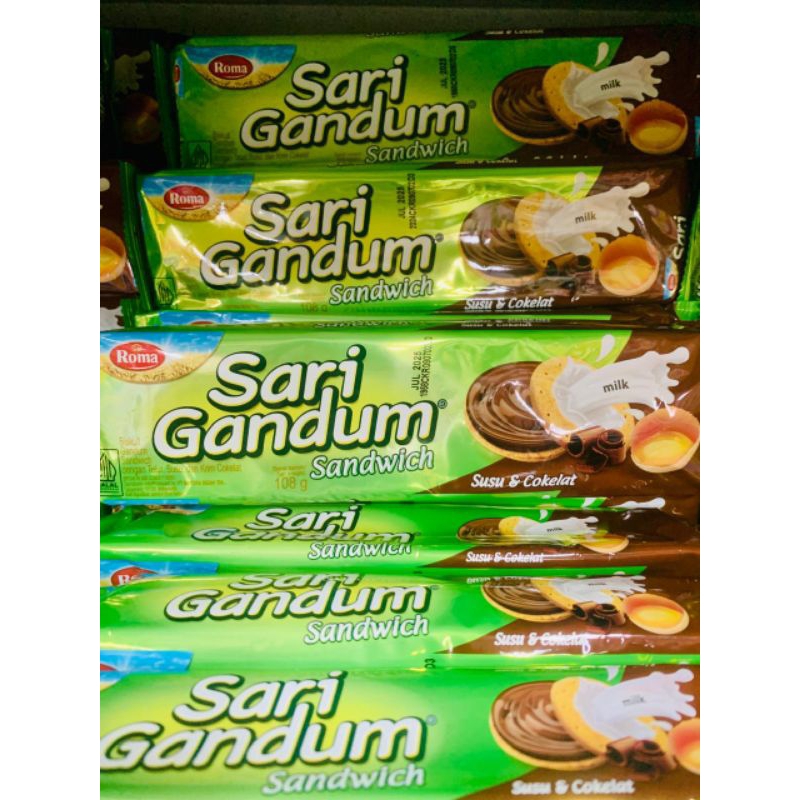 

ROMA SARI GANDUM SANDWICH SUSU COKLAT / PEANUT BUTTER 108GR